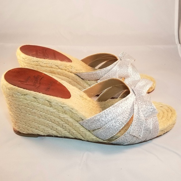 Christian Louboutin Shoes - Louboutin Tiburon Espadrille Wedges Size 35